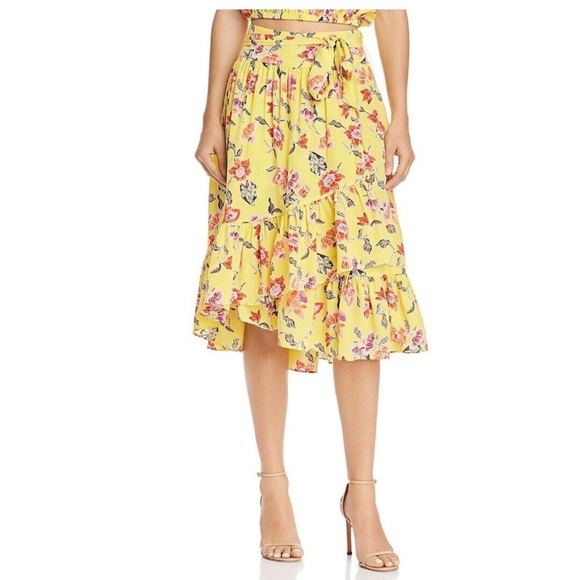 Joie Denisha Floral Print Silk Wrap Skirt - Picture 1 of 14